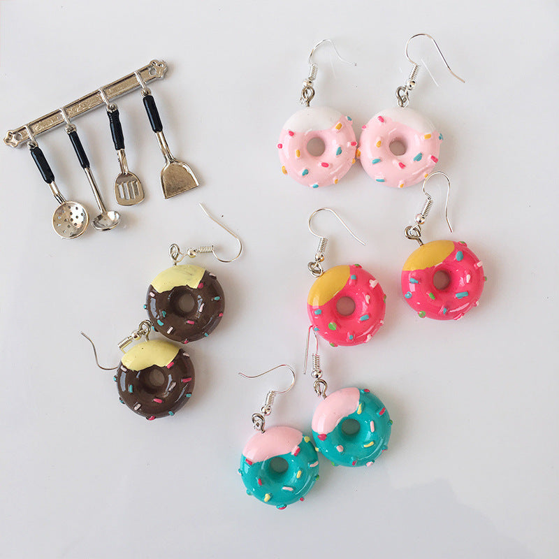 Wholesale Cute Simulation Thousand Layer Cake Donut Earrings ACC-ES-ChouT009