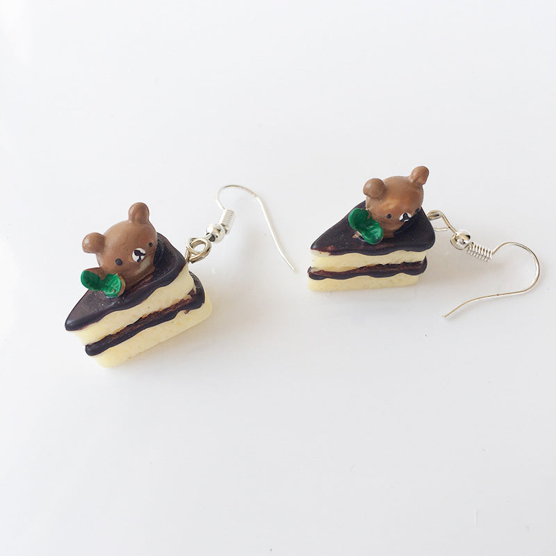 Wholesale Cute Simulation Thousand Layer Cake Donut Earrings ACC-ES-ChouT009