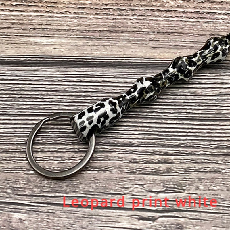 Wholesale Leopard Print Camouflage Aluminum Alloy Pen Shape Hard Keychains ACC-KC-ChiP002