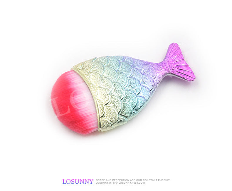 Wholesale Single Mermaid Tail Foundation Brush Makeup Brush Blush Brush Beauty Makeup Tools ACC-MB-LXY002
