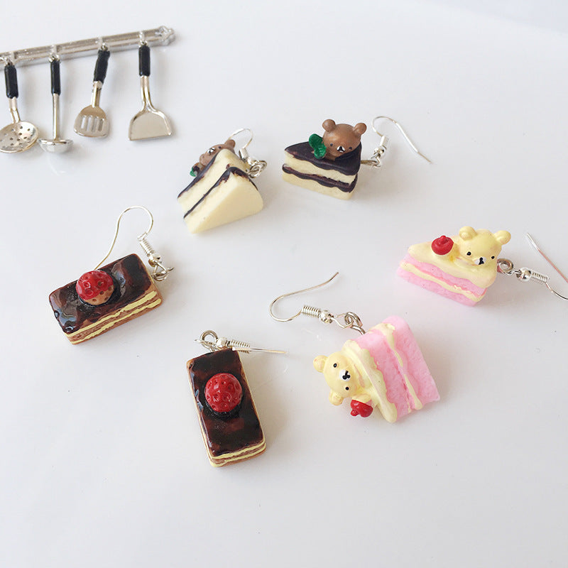Wholesale Cute Simulation Thousand Layer Cake Donut Earrings ACC-ES-ChouT009