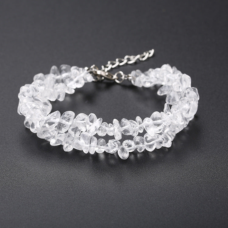 Wholesale Handmade Natural Crystal Double-Layer Bracelet Fashion Accessory Boutique Resale