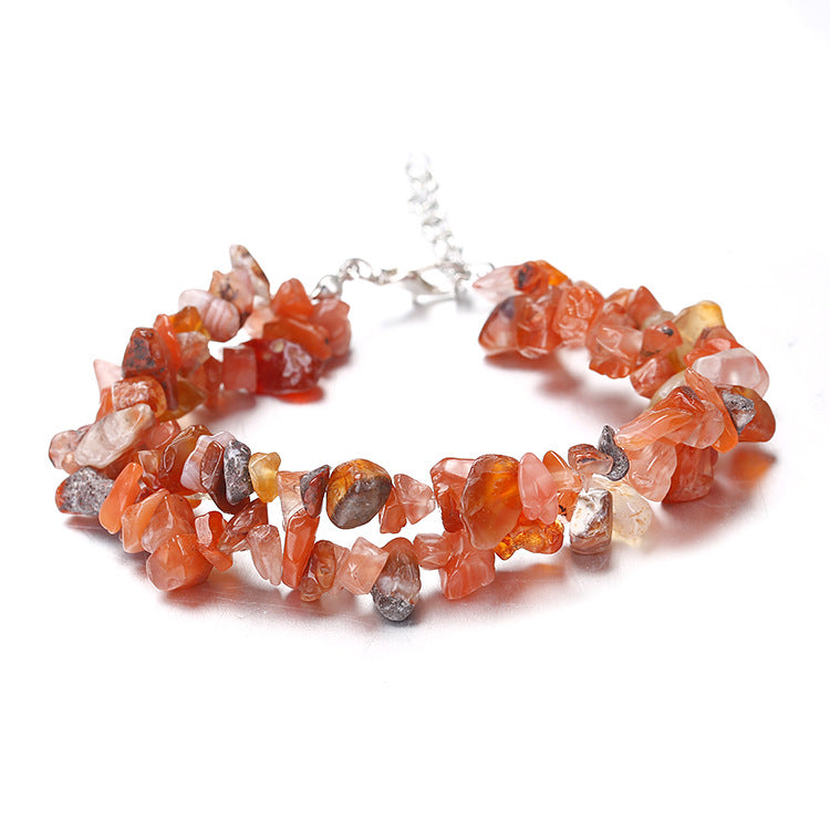 Wholesale Handmade Natural Crystal Double-Layer Bracelet Fashion Accessory Boutique Resale