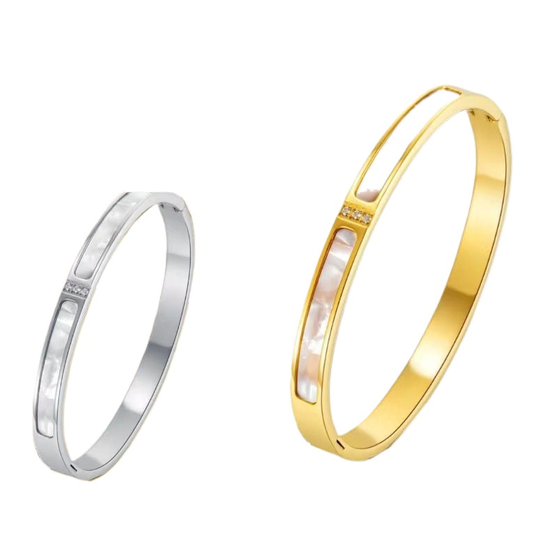 Wholesale Titanium Steel Bracelet Three Diamond Bracelet Shell Bracelet ACC-BT-Ruih004