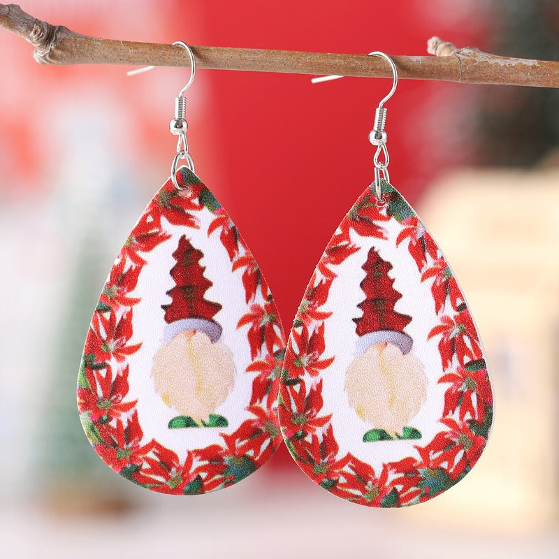 Wholesale Christmas Lights Gnome Elk Snowflake Winter Snowflake Earrings ACC-ES-ChuLian137