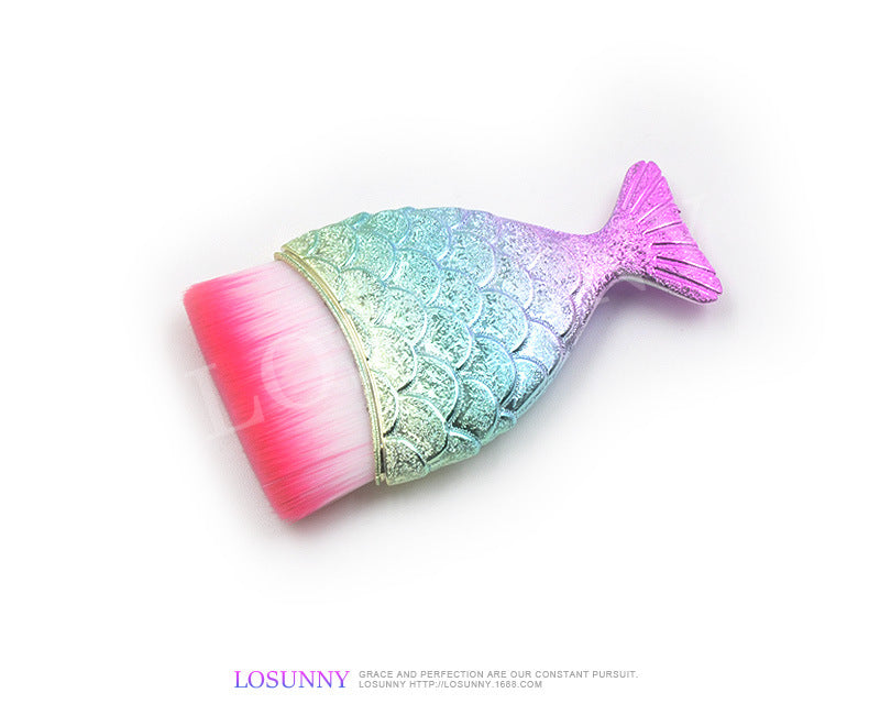 Wholesale Single Mermaid Tail Foundation Brush Makeup Brush Blush Brush Beauty Makeup Tools ACC-MB-LXY002