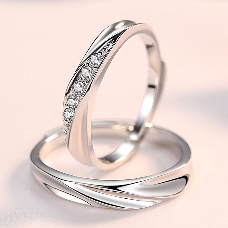 Wholesale 925 sterling silver zircon light luxury ring
