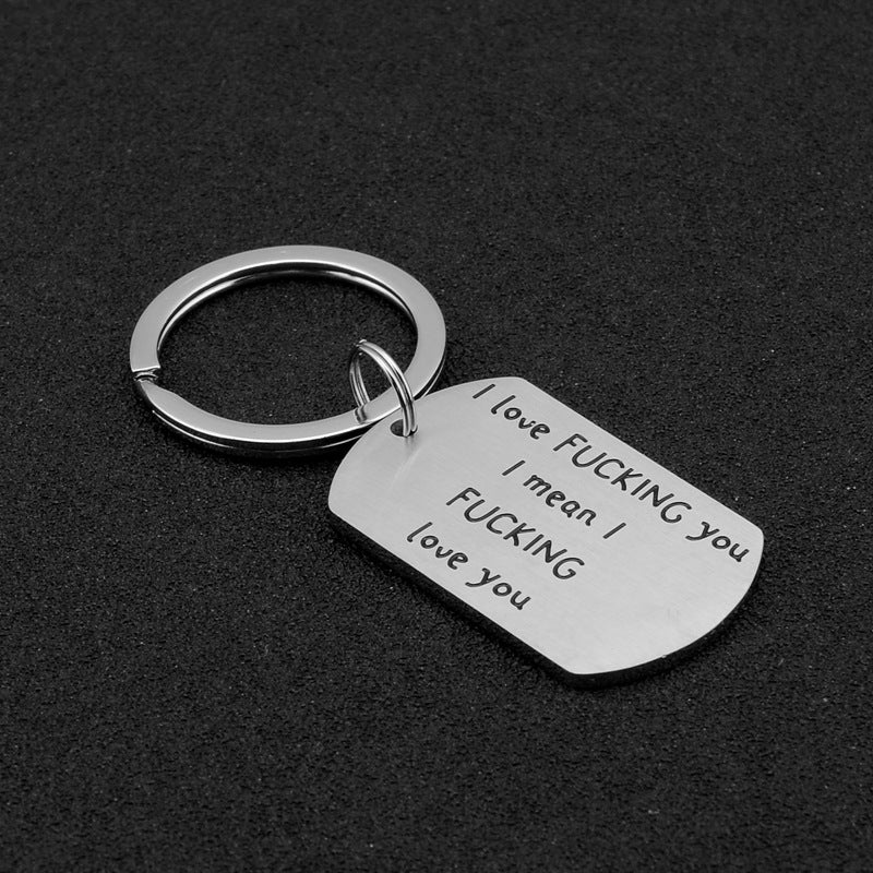Wholesale Metal Deep Engraved Love Keychain