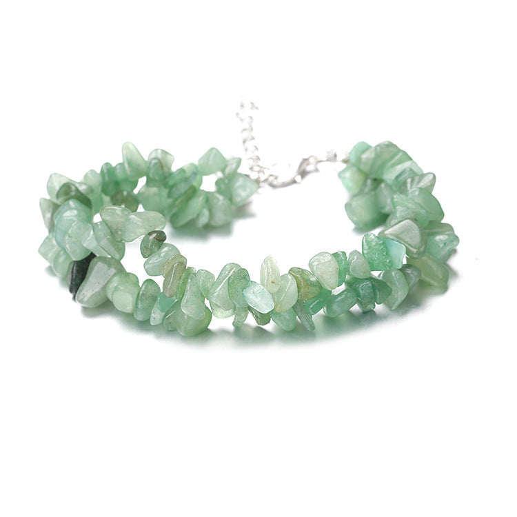 Wholesale Handmade Natural Crystal Double-Layer Bracelet Fashion Accessory Boutique Resale