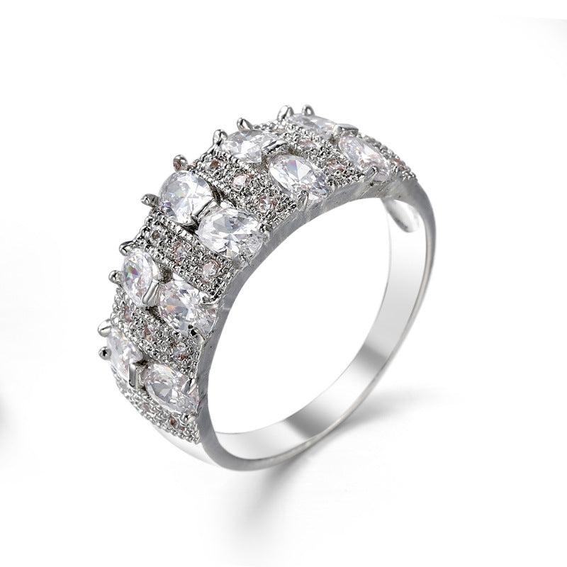 Wholesale romantic colorful zircon ring creative design rings