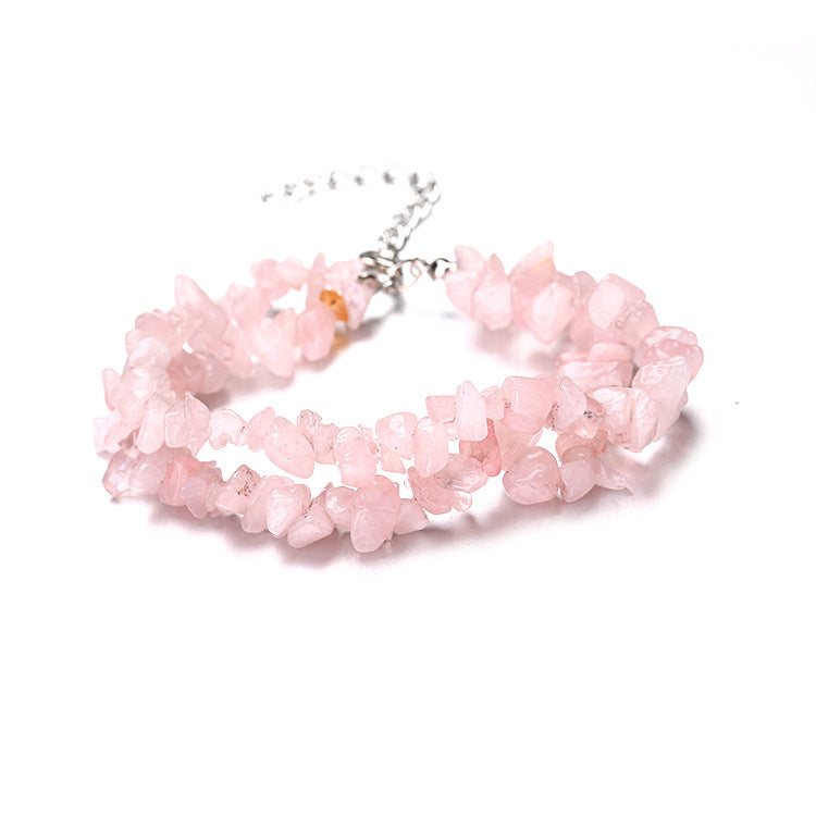 Wholesale Handmade Natural Crystal Double-Layer Bracelet Fashion Accessory Boutique Resale