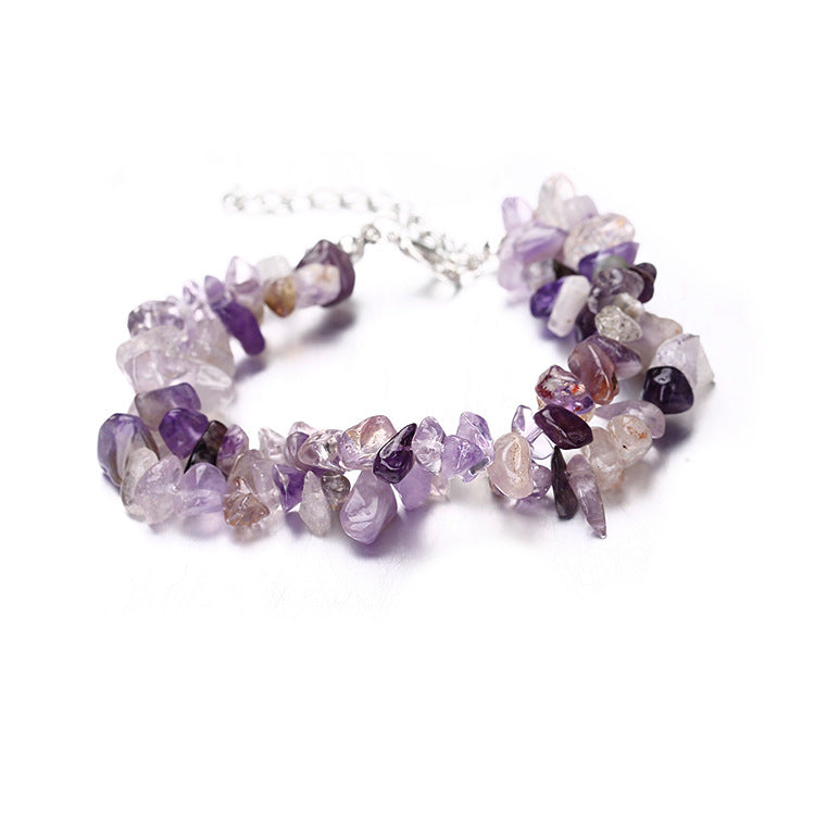 Wholesale Handmade Natural Crystal Double-Layer Bracelet Fashion Accessory Boutique Resale
