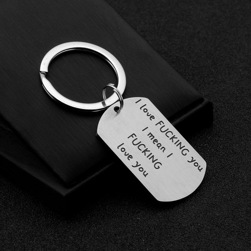 Wholesale Metal Deep Engraved Love Keychain