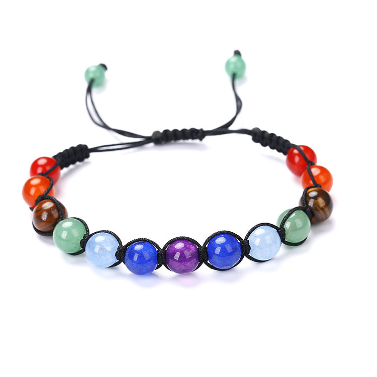 Wholesale Handwoven Crystal Rainbow Bead Bracelet - Unisex Fashion Accessory Gift