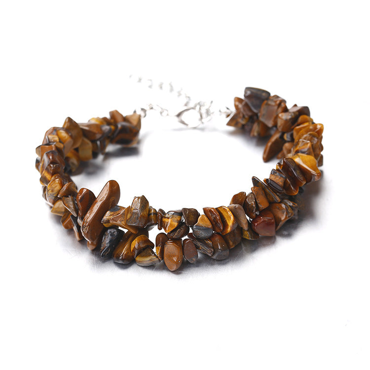 Wholesale Handmade Natural Crystal Double-Layer Bracelet Fashion Accessory Boutique Resale