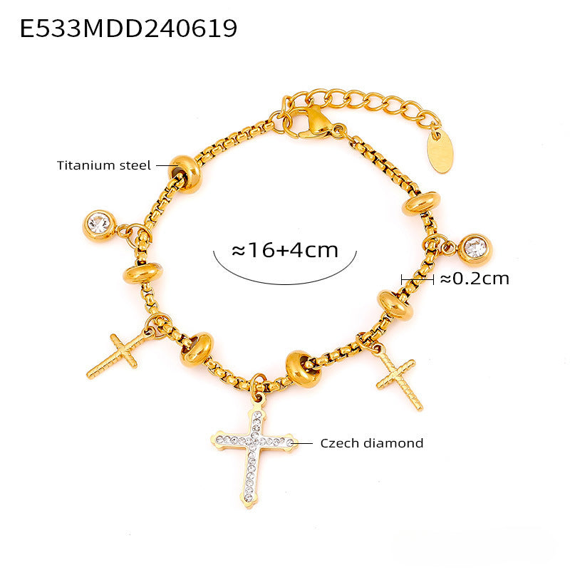 Wholesale Diamond Bracelet Titanium Steel Bracelets 18k Gold Plated Bracelet ACC-BT-XinYX001