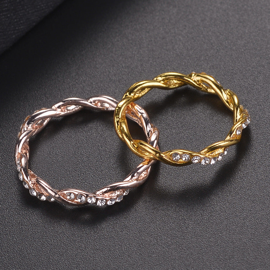 Wholesale  Diamond Cross twist ring