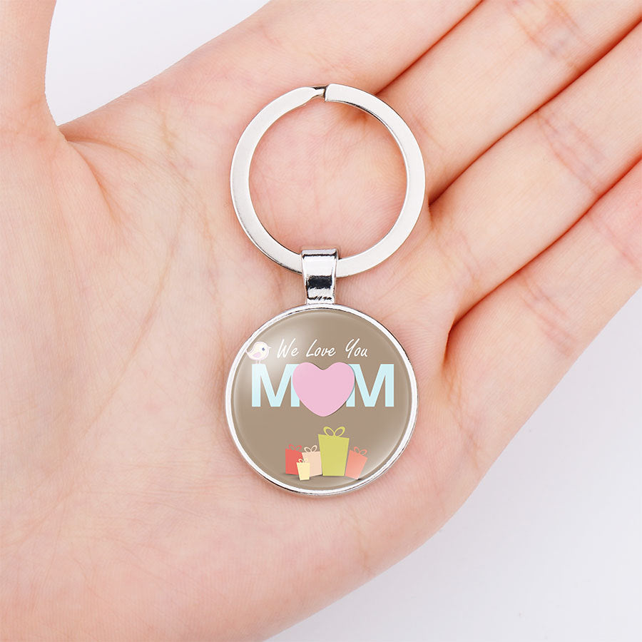 Wholesale Keyring Mom Mother' s Day Glass Keychain