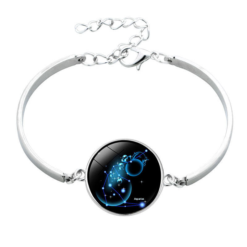 Wholesale  12 constellation Time gem bracelet
