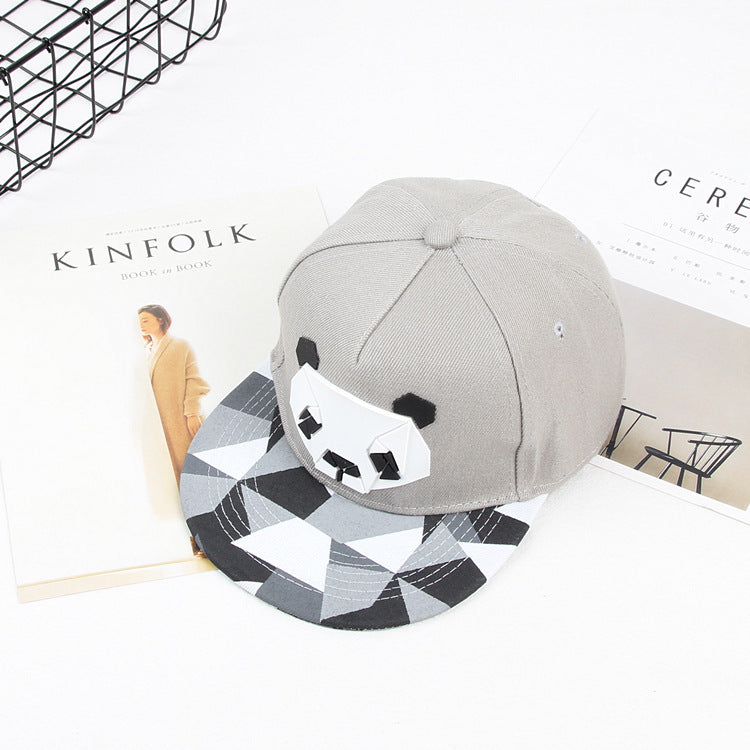 Wholesale  panda  three-dimensional offset printing flat  baseball cap