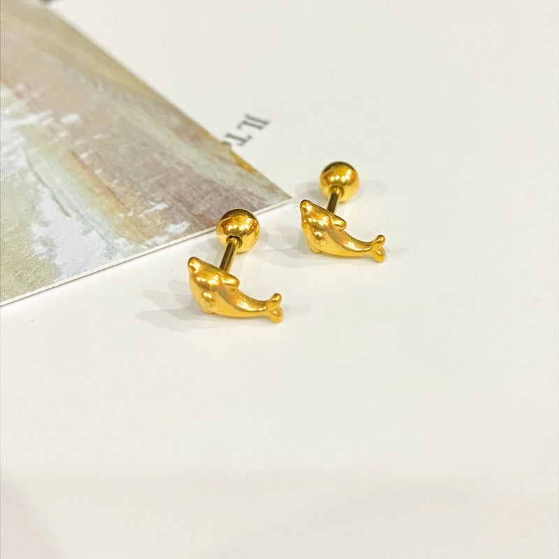 Wholesale Titanium Steel Animal Screw Earrings ACCVIP-ES-YZXW004