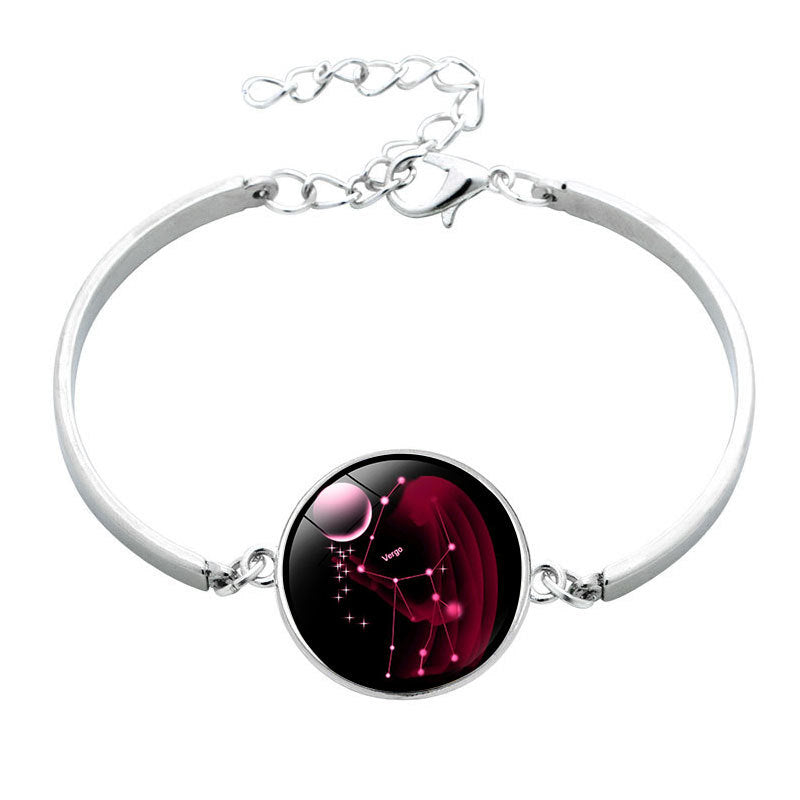 Wholesale  12 constellation Time gem bracelet