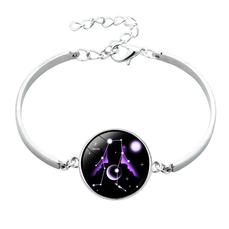 Wholesale  12 constellation Time gem bracelet