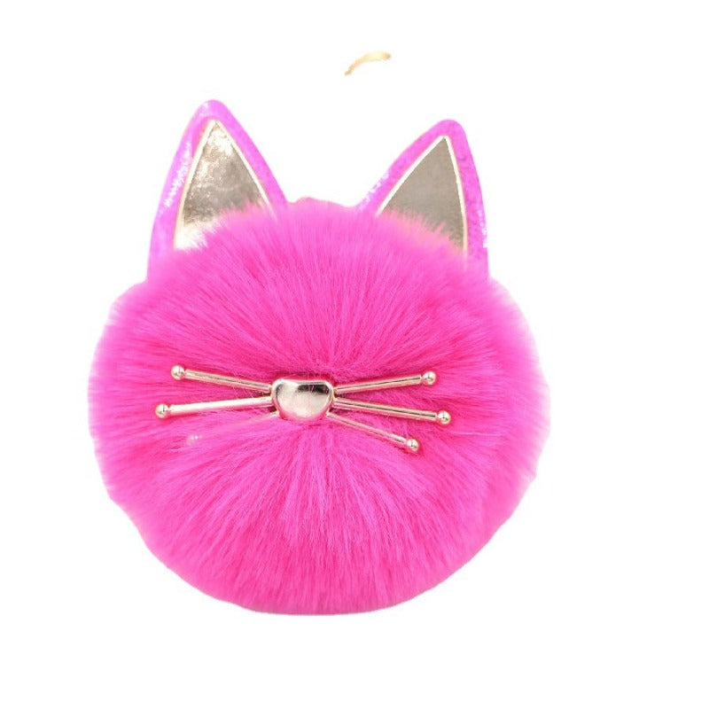 Wholesale Cute Girls Cat Fur Ball Keychains ACC-KC-Zuge011