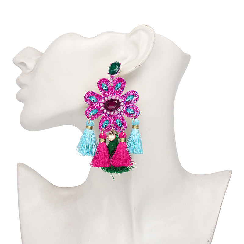 Wholesale Bow Vintage Tassel Earrings ACC-ES-JuJia009