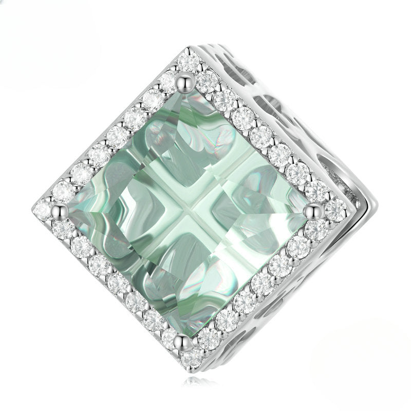 Wholesale Wizard of Oz DIY Bracelet Beaded Accessories Mint Green S925 Sterling Silver Pendant ACC-CHS-YinZhiyun005