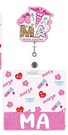 Wholesale Glitter Nurse Acrylic Doctor and Nurse Badge Reels Keychains ACC-KC-ChiHai021