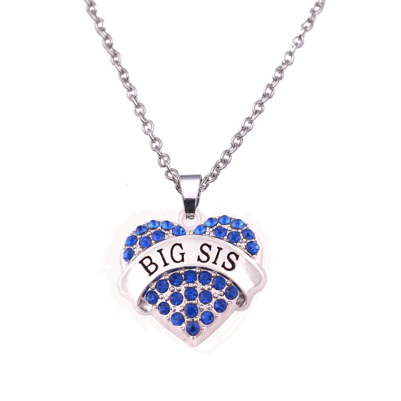 Wholesale Heart Shaped Letter Crystal Necklace ACC-NE-Houh001