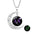 Wholesale  luminous 12 constellation Crescent crystal necklace