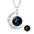 Wholesale  luminous 12 constellation Crescent crystal necklace