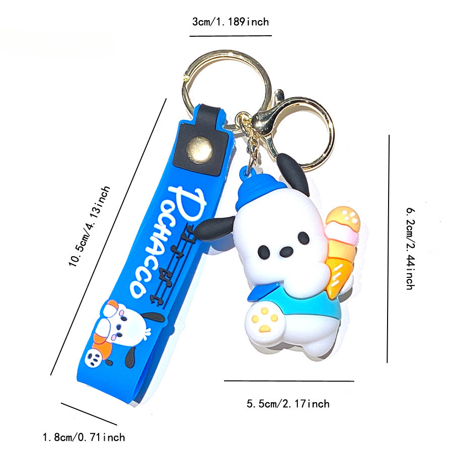 Wholesale Cartoon Puppy PVC Soft Glue Cute Keychain ACC-KC-XinShu017
