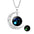 Wholesale  luminous 12 constellation Crescent crystal necklace