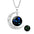 Wholesale  luminous 12 constellation Crescent crystal necklace
