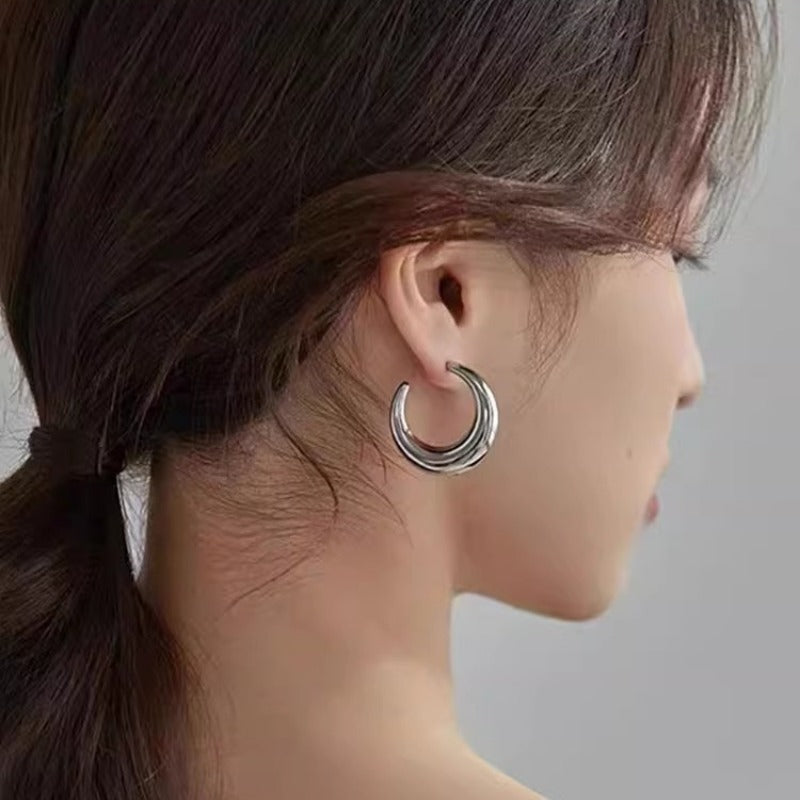 Wholesale Metal Plain French Retro Earrings ACC-ES-HaoWen008