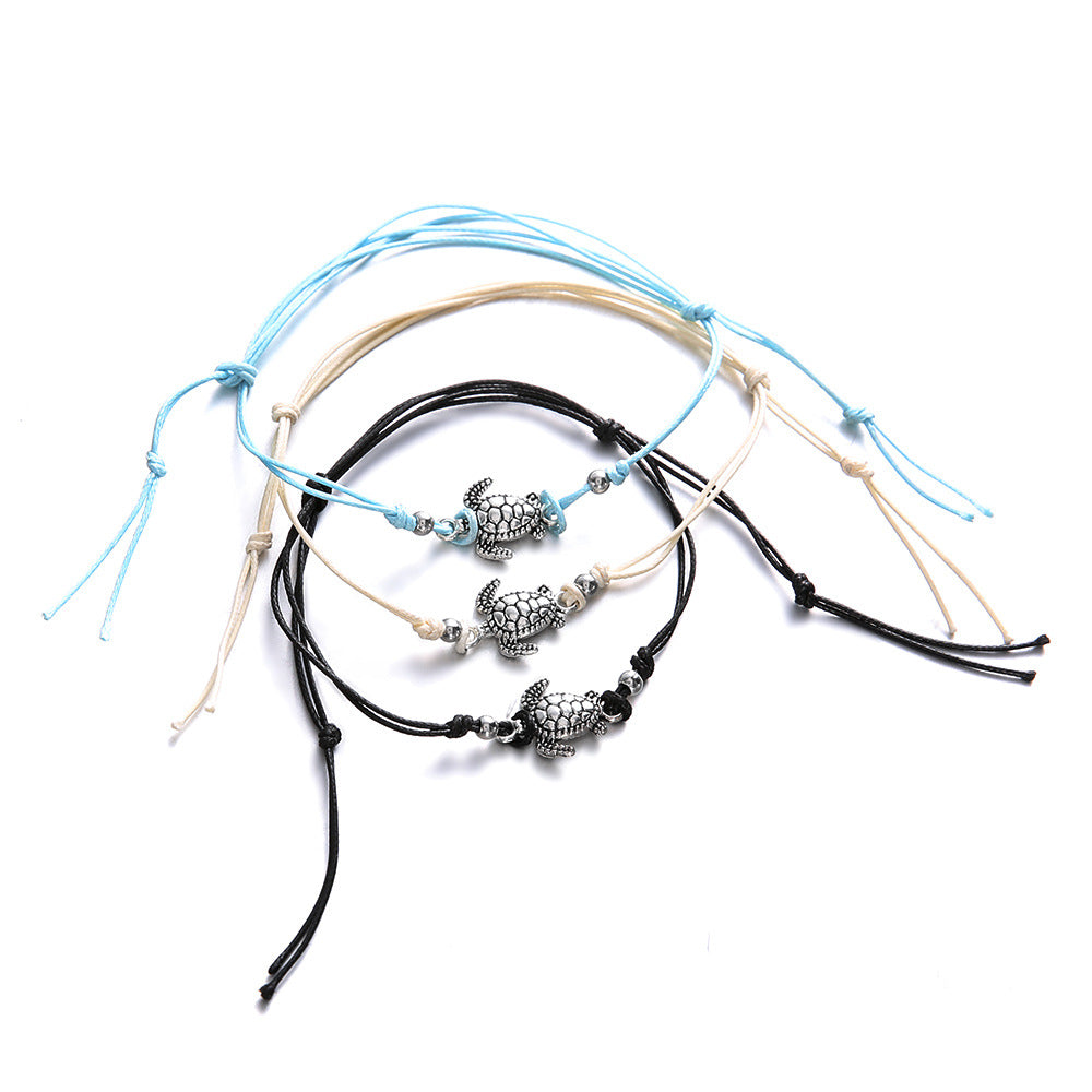 Wholesale Alloy Beach Foot Chain Turtle Wax Rope Foot Chain Set ACC-AS-KeRen001