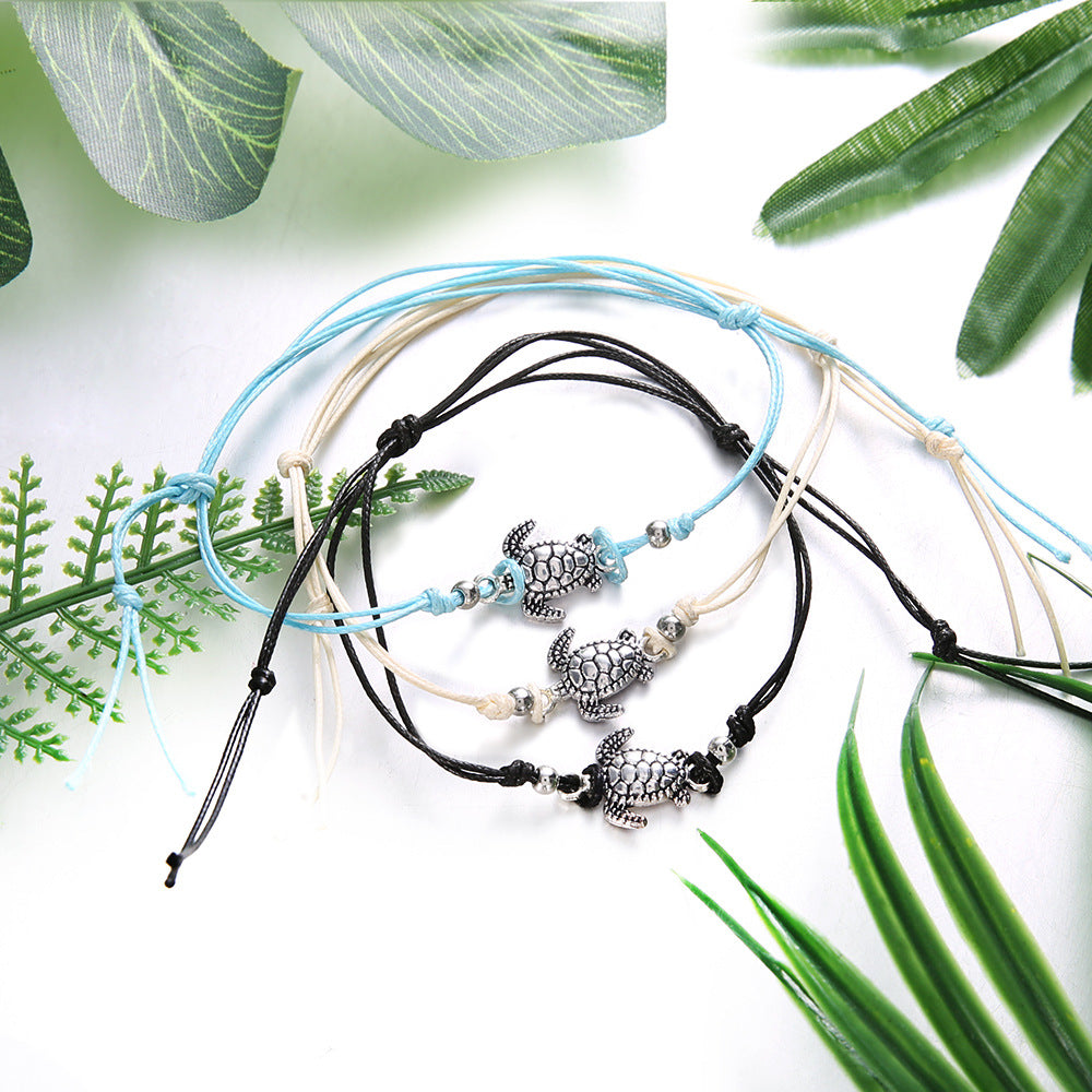 Wholesale Alloy Beach Foot Chain Turtle Wax Rope Foot Chain Set ACC-AS-KeRen001