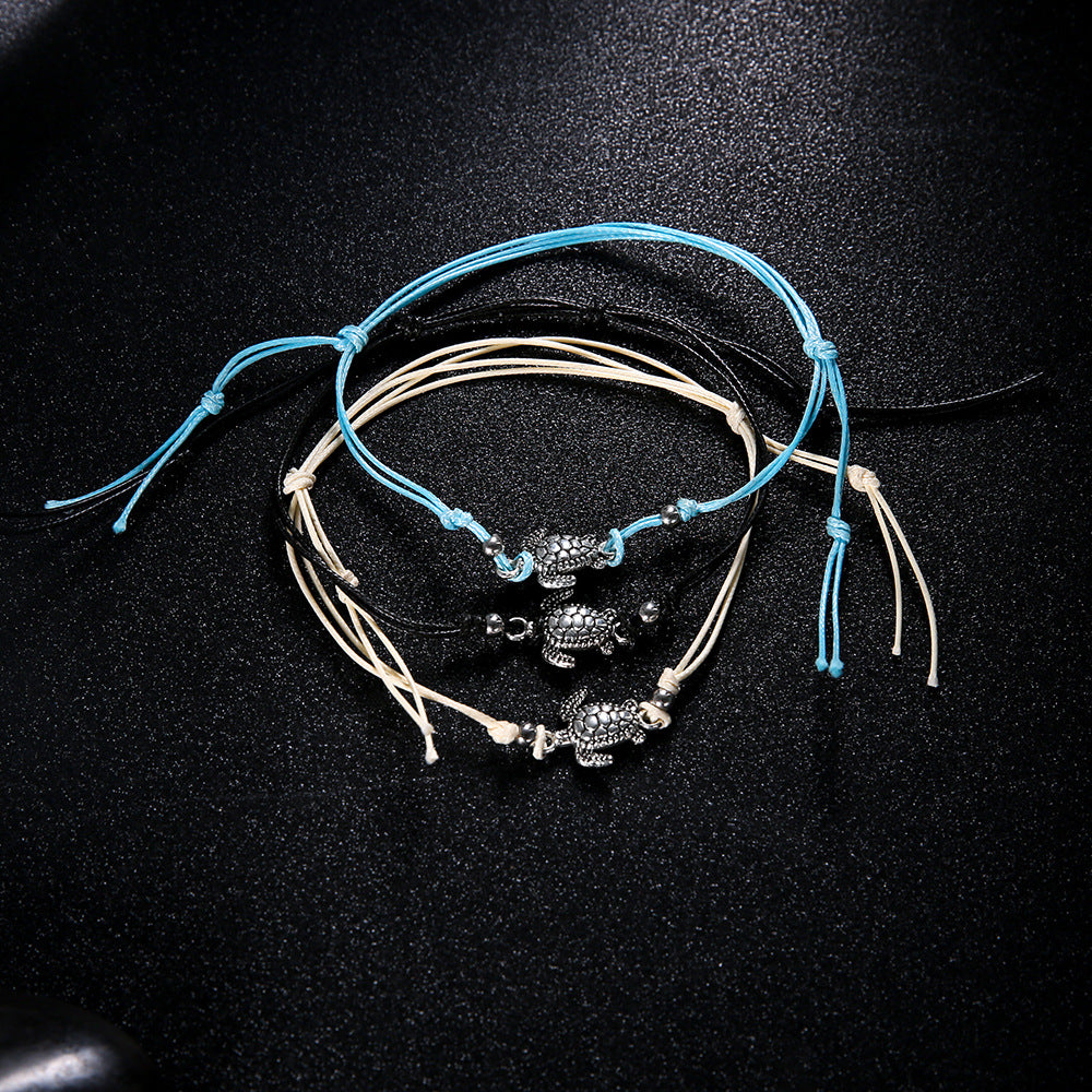 Wholesale Alloy Beach Foot Chain Turtle Wax Rope Foot Chain Set ACC-AS-KeRen001