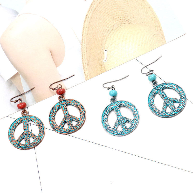 Wholesale Retro European Alloy Earrings Hollow Design Fashion Jewelry Accessory Party Wear Gift