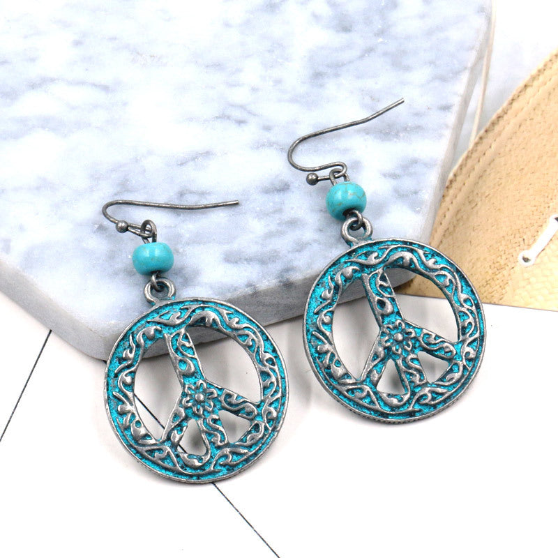 Wholesale Retro European Alloy Earrings Hollow Design Fashion Jewelry Accessory Party Wear Gift