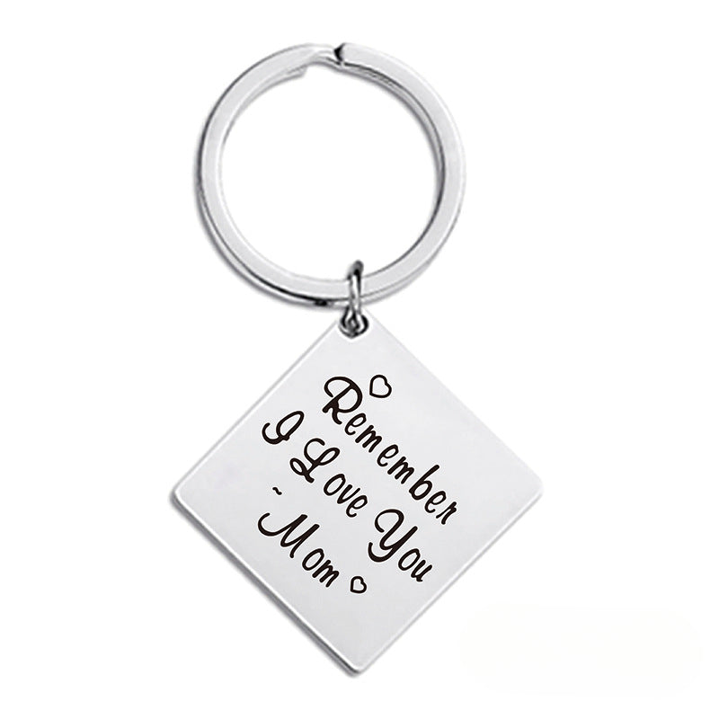 Wholesale Mother's Day Gift Metal Square Keychain ACC-KC-Ganggu008