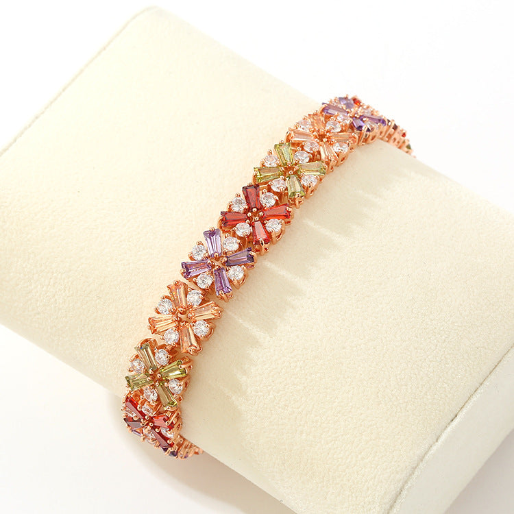 Wholesale Butterfly Jewelry Rose Gold Women Micro-inlaid Zircon Bracelet