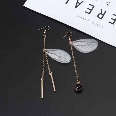 Wholesale Vintage Tulle Butterfly Wings Alloy Ear Hooks Earrings ACC-ES-Lvgong004