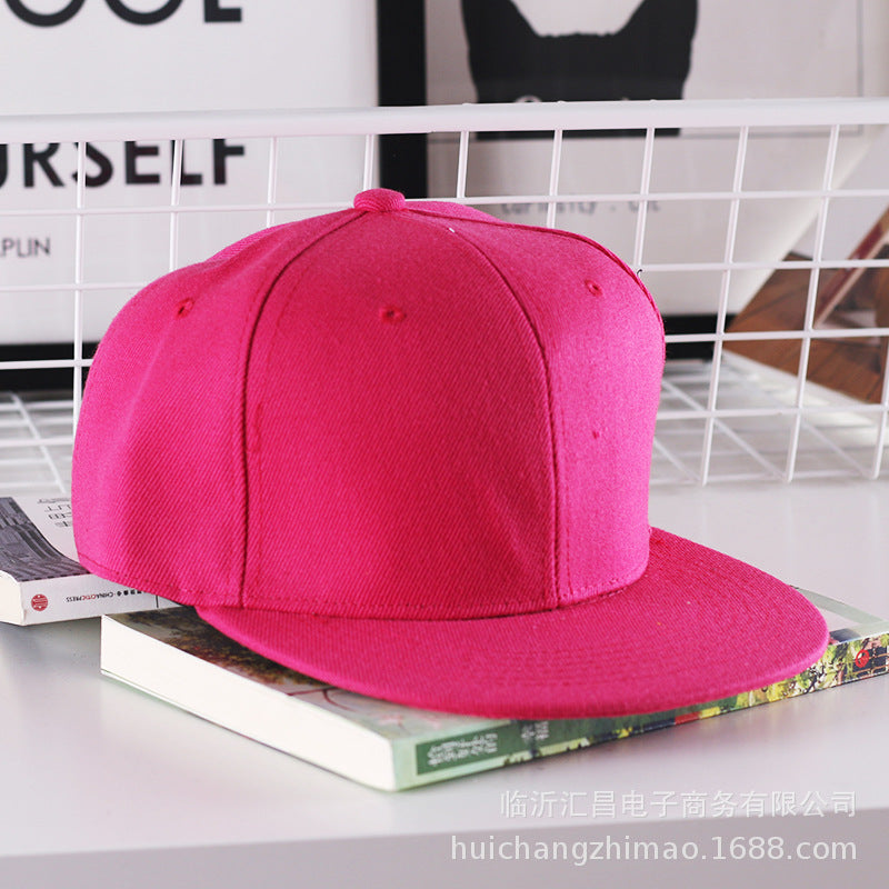 Wholesale Solid Color Flat Brim Hat Baseball Cap ACC-HT-Huic010