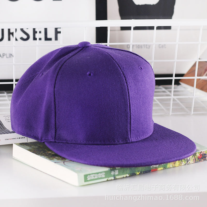 Wholesale Solid Color Flat Brim Hat Baseball Cap ACC-HT-Huic010