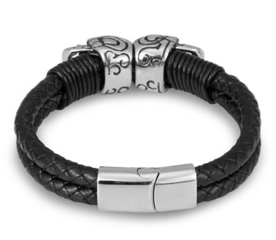 Wholesale Creative Handmade Leather Bracelet Multi-layer Design Skull Leather Bracelet Fashion Personalized Bracelet