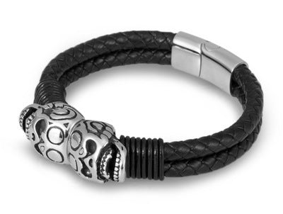 Wholesale Creative Handmade Leather Bracelet Multi-layer Design Skull Leather Bracelet Fashion Personalized Bracelet